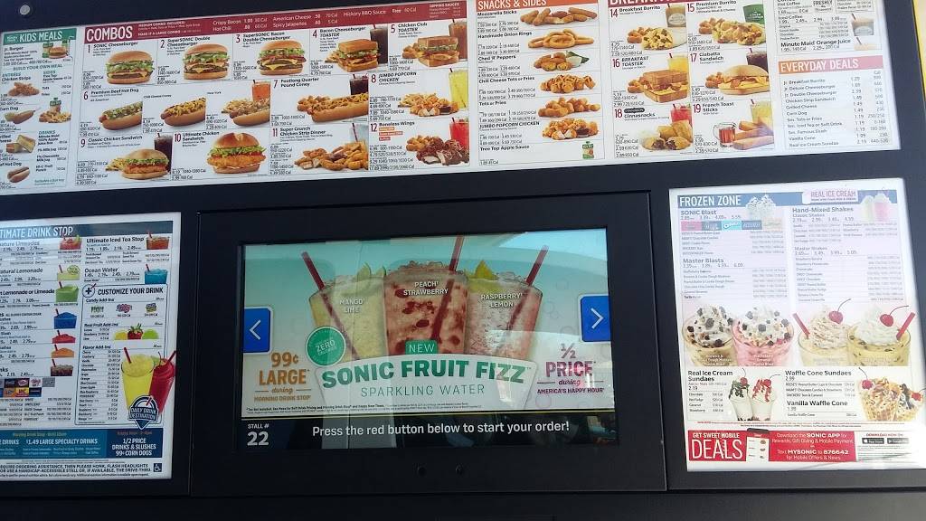 Sonic Drive-In | restaurant | 541 W Main St, Monteagle, TN 37356, USA | 9319240301 OR +1 931-924-0301