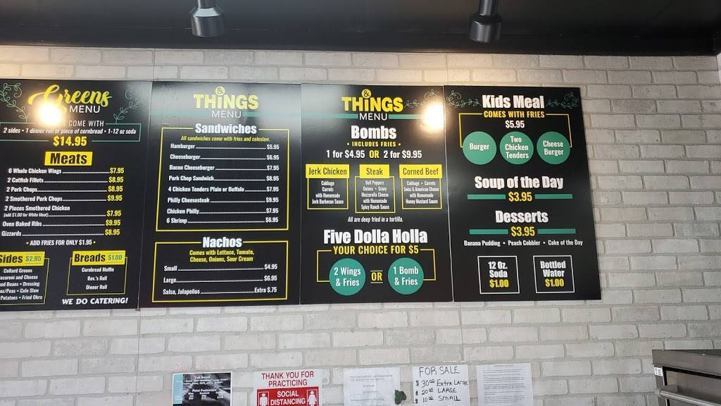 Greens & Things soul food | restaurant | 8614 N 107th St, Milwaukee, WI 53224, USA | 4147165295 OR +1 414-716-5295