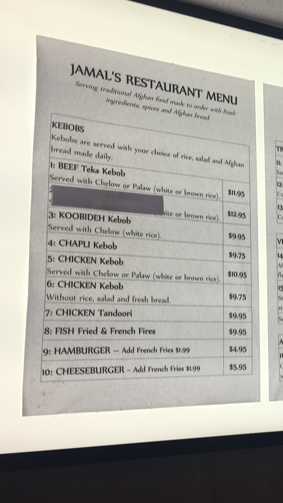 Jamals Afghan Restaurant & Market | restaurant | 2400 Coffee Rd, Modesto, CA 95355, USA | 2095672280 OR +1 209-567-2280