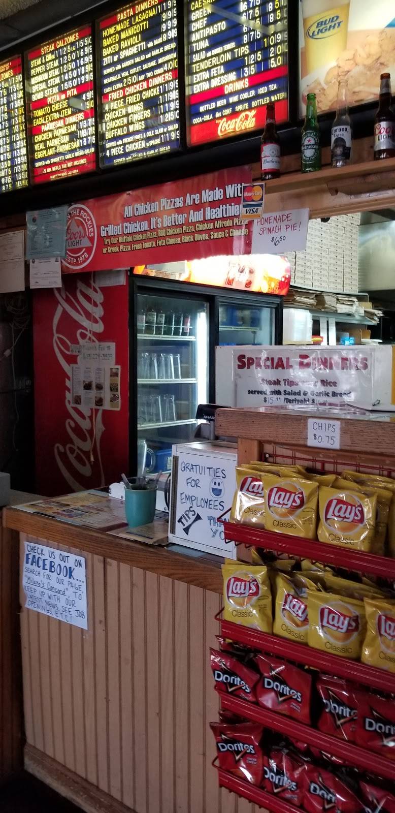 Milanos Pizza | restaurant | 3 Broadway, Concord, NH 03301, USA | 6032243419 OR +1 603-224-3419