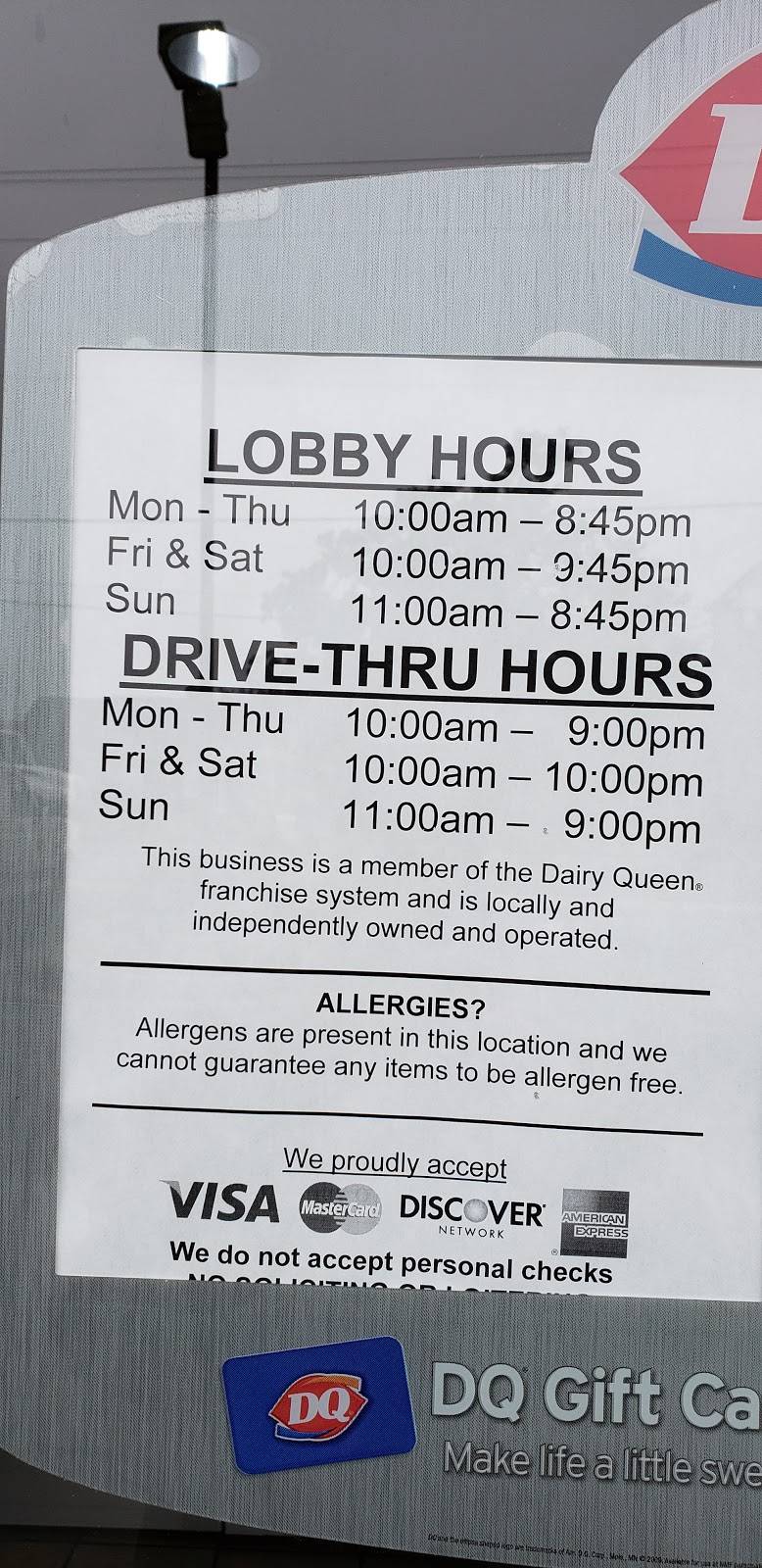 Dairy Queen Grill & Chill | restaurant | 312 West Trilby St, Wrightsville, GA 31096, USA | 4788643336 OR +1 478-864-3336