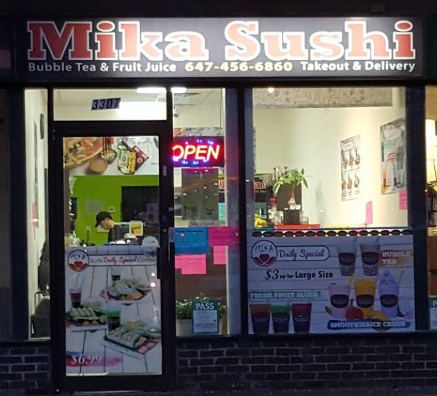 Mika Sushi | restaurant | 3307 Sheppard Ave E, Scarborough, ON M1T 3K3, Canada | 6474566860 OR +1 647-456-6860