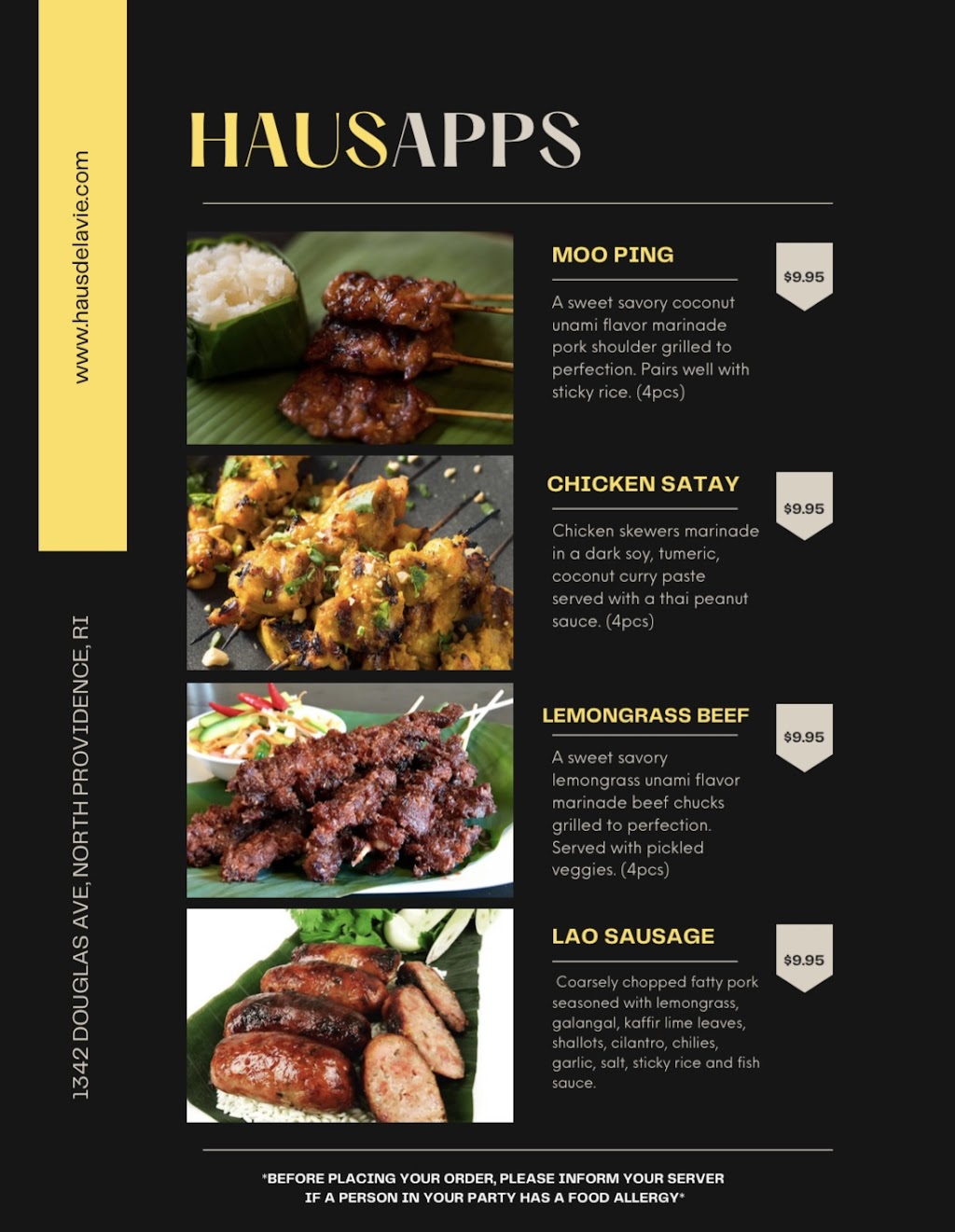 Haus De La Vie | restaurant | 1342 Douglas Ave Suite 4, North Providence, RI 02904, USA | 4015377180 OR +1 401-537-7180