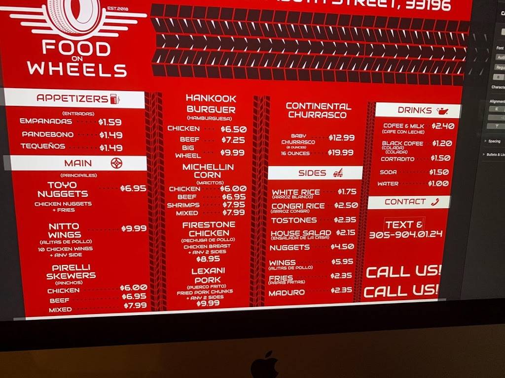 Food on wheels | restaurant | 15020 SW 136th St, Miami, FL 33196, USA | 3059040124 OR +1 305-904-0124