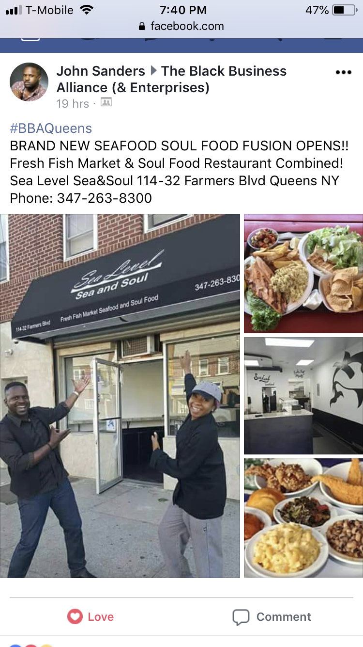 Sea Level Sea and Soul | restaurant | 114-32 Farmers Blvd, St. Albans, NY 11412, USA | 3472638300 OR +1 347-263-8300