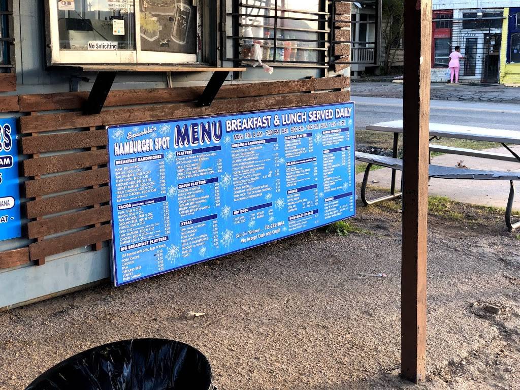 Sparkles Hamburger Spot | restaurant | 4420 Emancipation Ave, Houston, TX 77004, USA | 7132258044 OR +1 713-225-8044