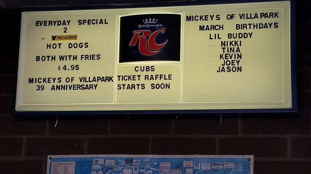 Mickeys Drive-In | restaurant | 105 St Charles Rd, Villa Park, IL 60181, USA | 6305308160 OR +1 630-530-8160