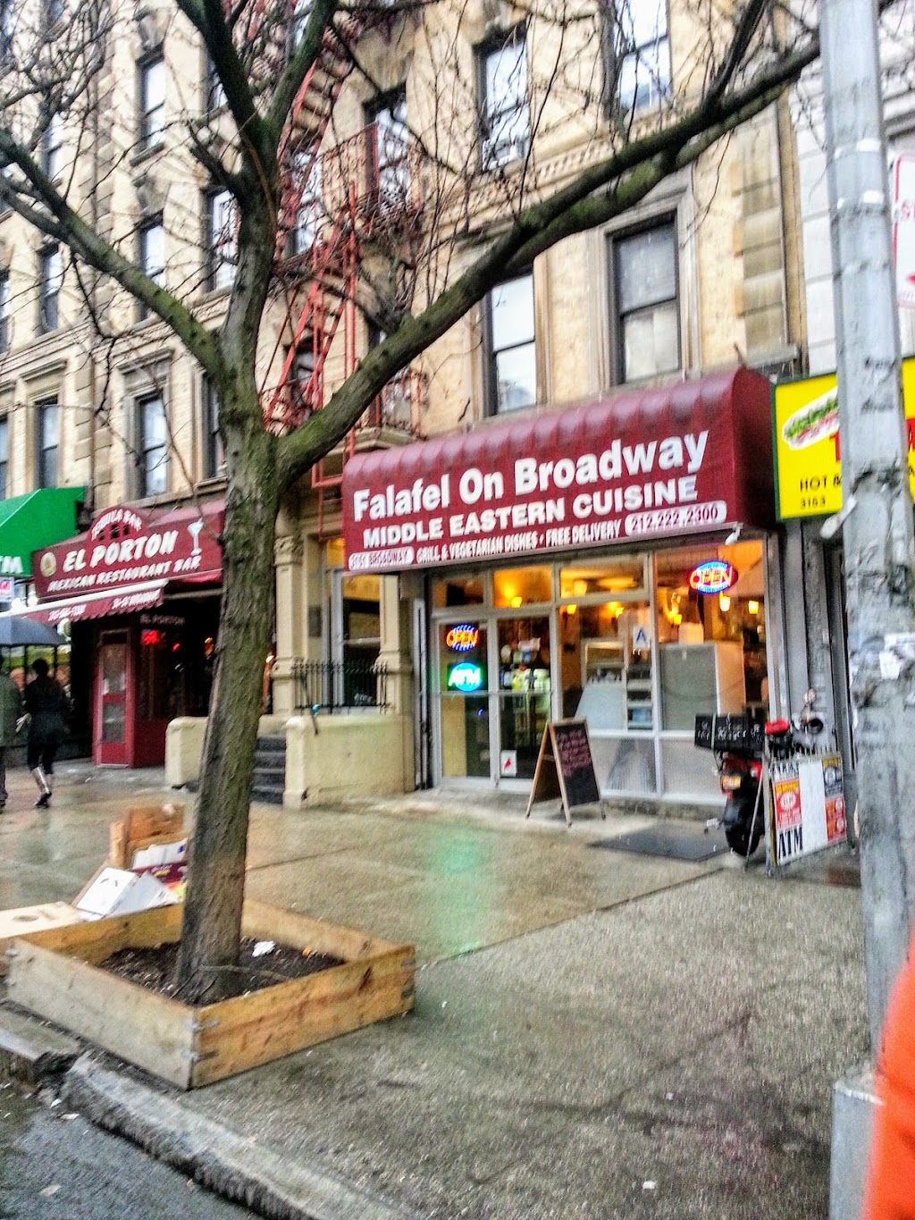 Falafel On Broadway | restaurant | 3151 Broadway, New York, NY 10027, USA | 2122222300 OR +1 212-222-2300
