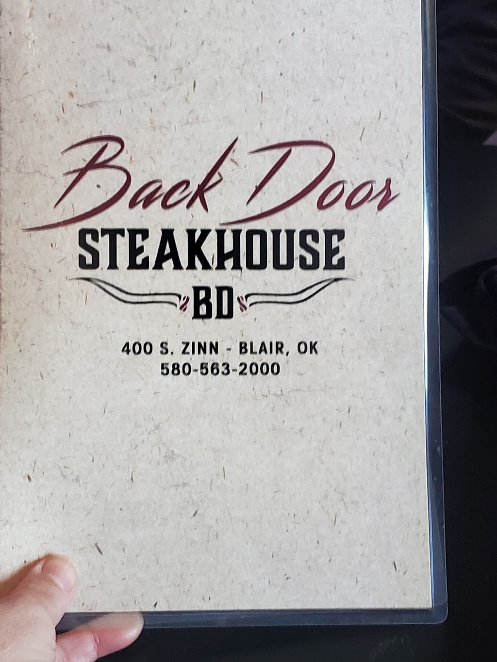 Backdoor Steakhouse | restaurant | 400 US-283, Blair, OK 73526, USA | 5805632000 OR +1 580-563-2000