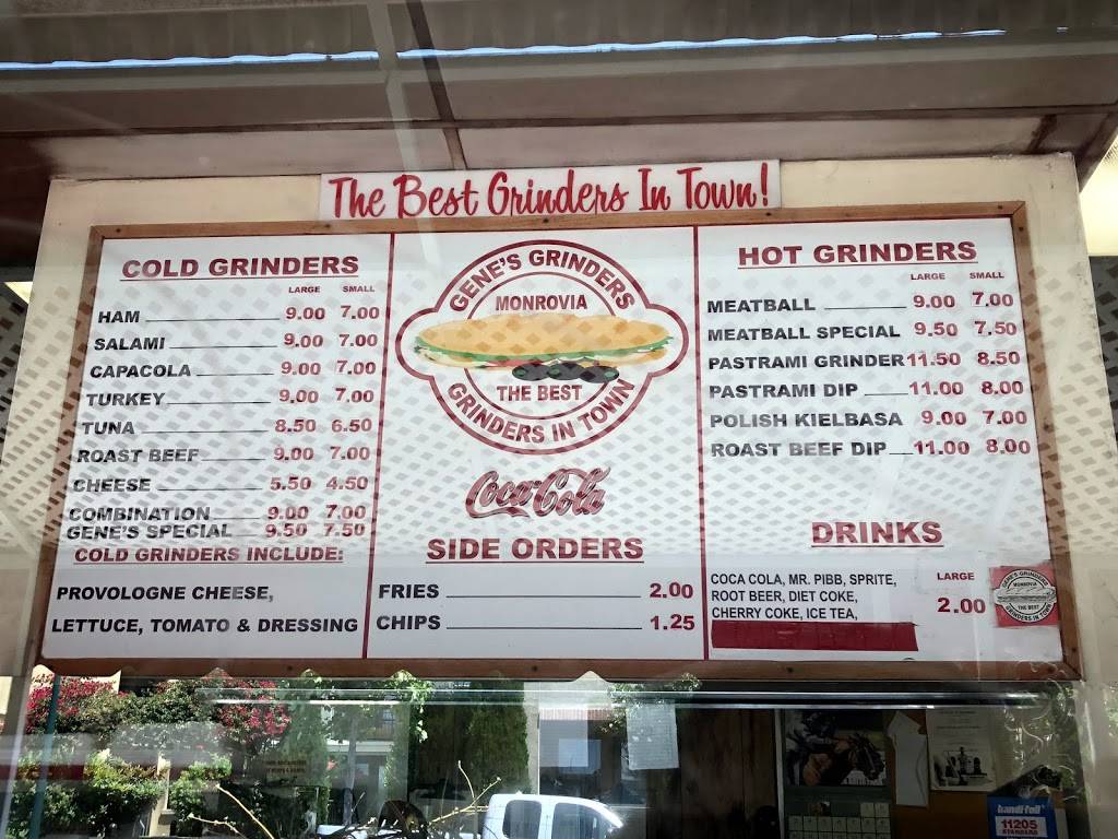Genes Grinders | restaurant | 800 S Myrtle Ave, Monrovia, CA 91016, USA | 6263588016 OR +1 626-358-8016