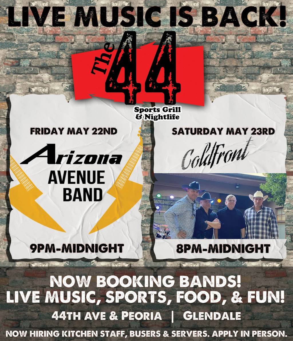 The 44 Sports Grill & Nightlife | restaurant | 4494 W Peoria Ave, Glendale, AZ 85302, USA | 6238421053 OR +1 623-842-1053