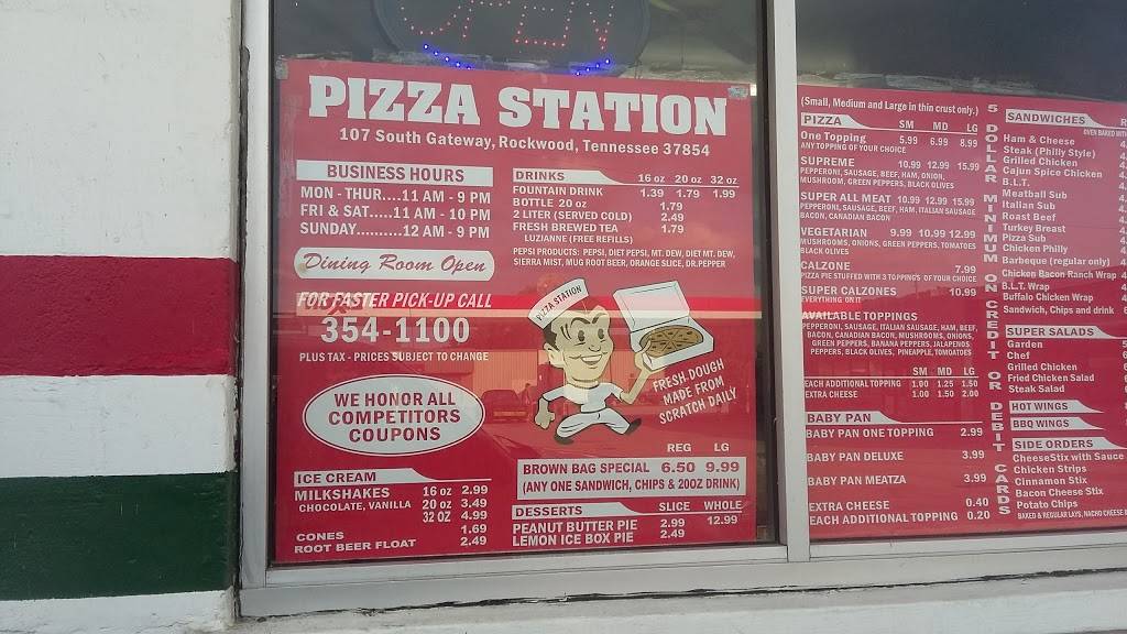 Pizza Station of Rockwood | restaurant | 107 S Gateway Ave, Rockwood, TN 37854, USA | 8653541100 OR +1 865-354-1100