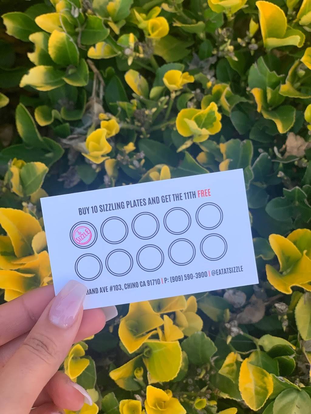 SIZZLE | restaurant | 4024 Grand Ave Unit # 103, Chino, CA 91710, USA | 9095903900 OR +1 909-590-3900