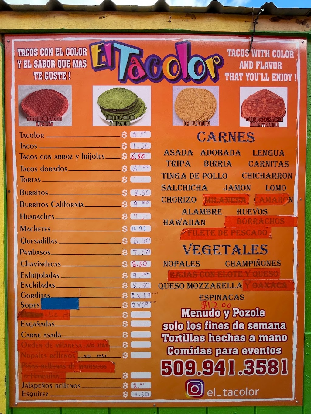 El Tacolor | restaurant | 3304 Main St, Union Gap, WA 98903, USA | 5099413581 OR +1 509-941-3581