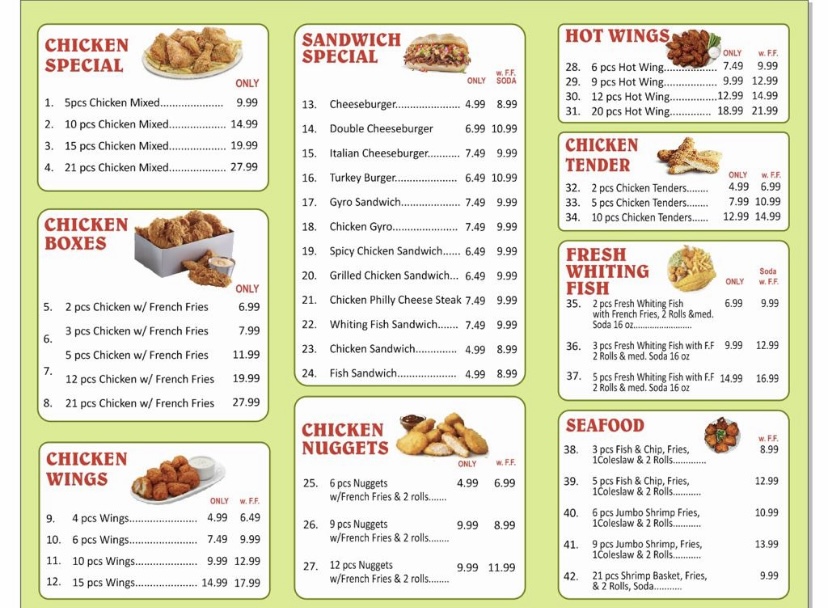 Crown Fried Chicken | restaurant | 2193 Bedford Ave, Brooklyn, NY 11226, USA | 7189750299 OR +1 718-975-0299