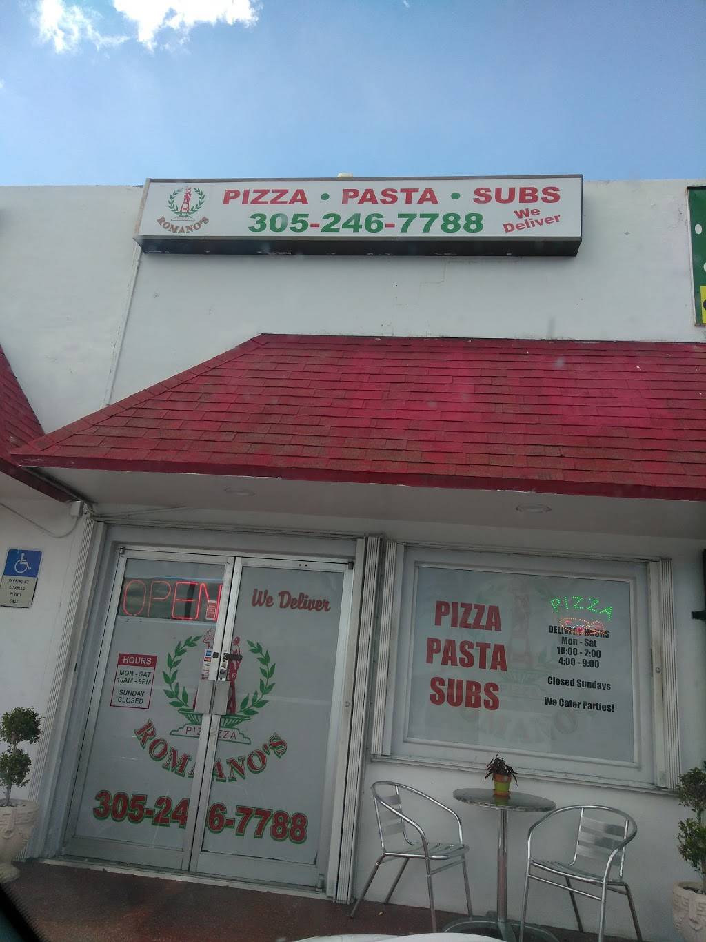 Romanos Pizza | meal delivery | 110 N Homestead Blvd, Homestead, FL 33030, USA | 3052467788 OR +1 305-246-7788