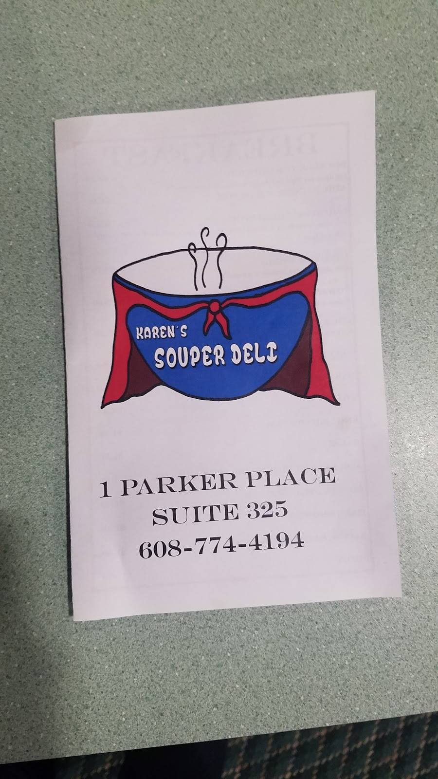 Karens Souper Deli | restaurant | 1 Parker Pl, Janesville, WI 53545, USA | 6087744194 OR +1 608-774-4194