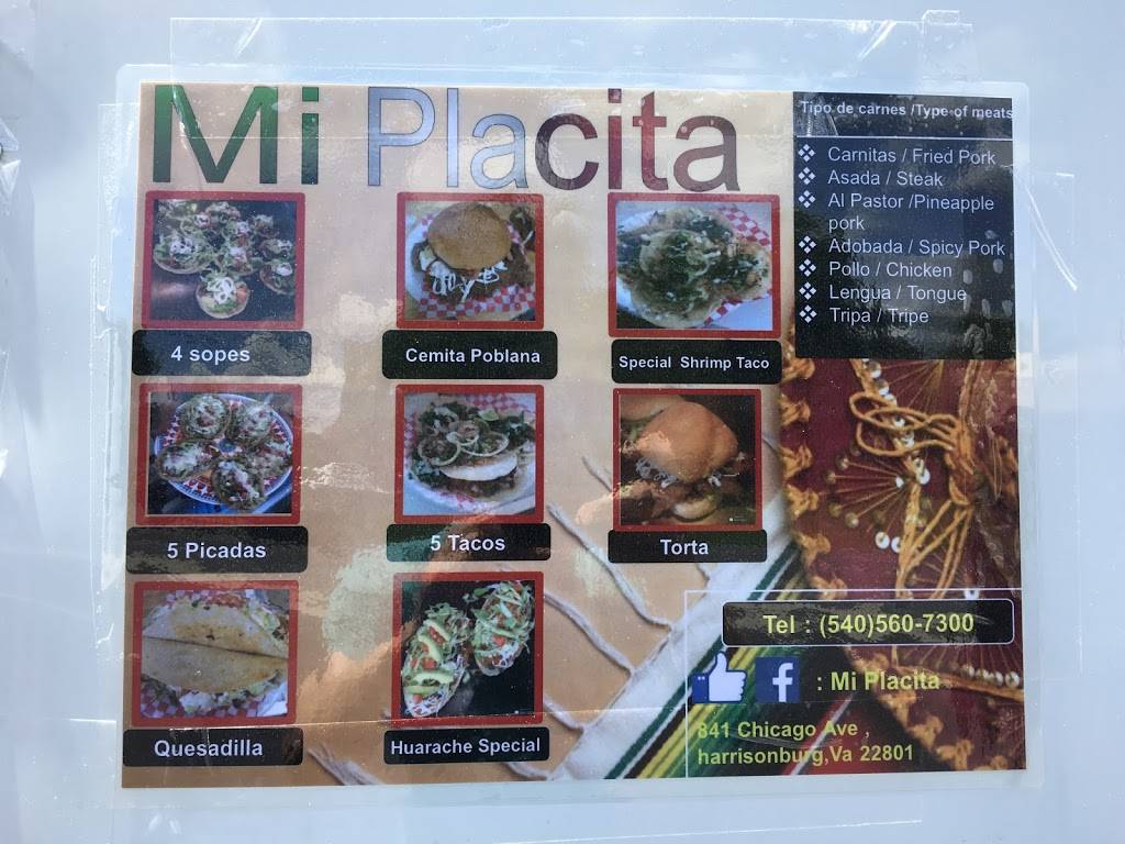 Mi Placita | restaurant | 841 Chicago Ave, Harrisonburg, VA 22802, USA | 5405607300 OR +1 540-560-7300