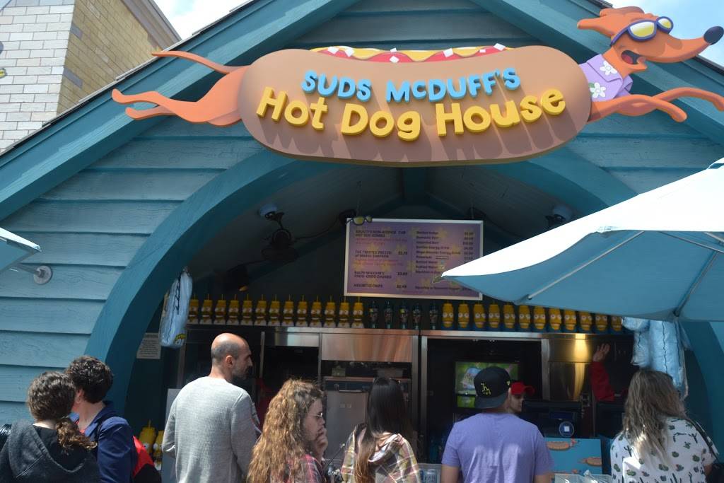Suds McDuff Hot Dog Stand | restaurant | 100 Universal City Plaza, Universal City, CA 91608, USA | 8008648377 OR +1 800-864-8377