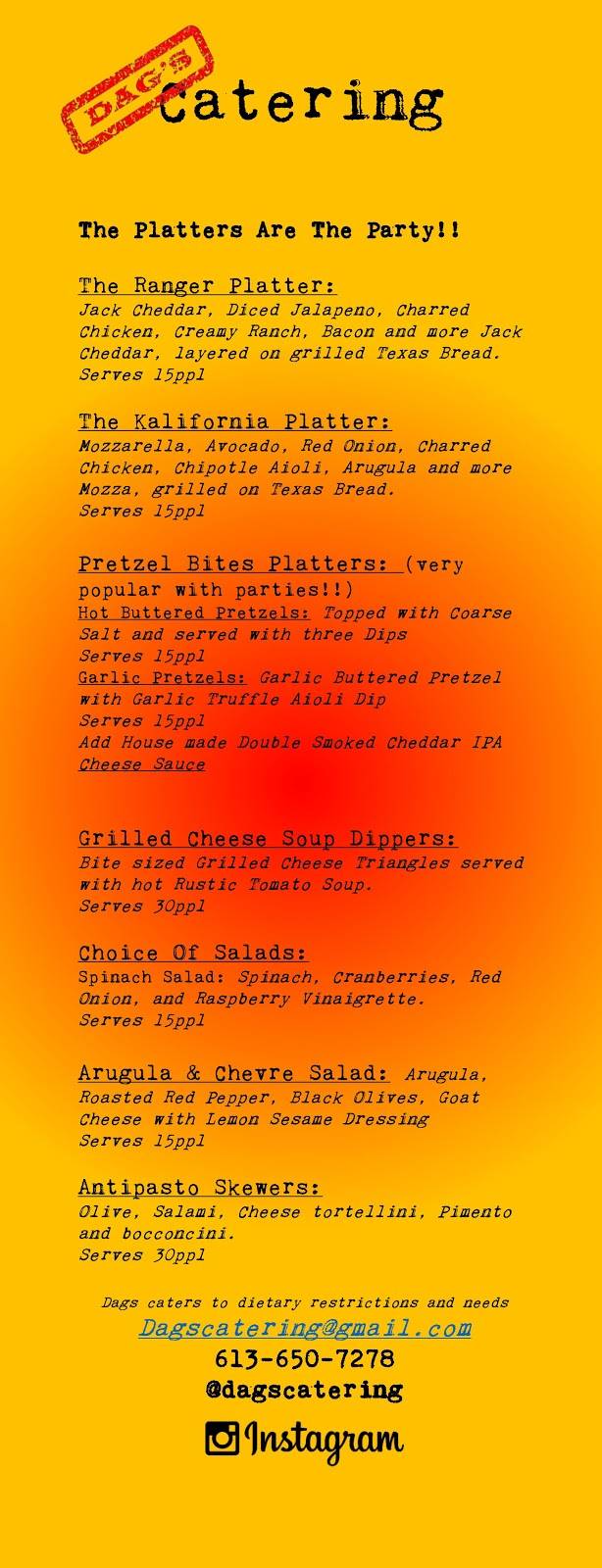 Dags Catering | restaurant | 295 Princess St, Kingston, ON K7L 1B5, Canada | 6136507278 OR +1 613-650-7278