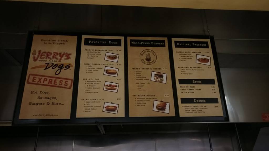 Jerrys Wood Fired Dogs | restaurant | 18601 Airport Way, Santa Ana, CA 92707, USA | 9492526125 OR +1 949-252-6125