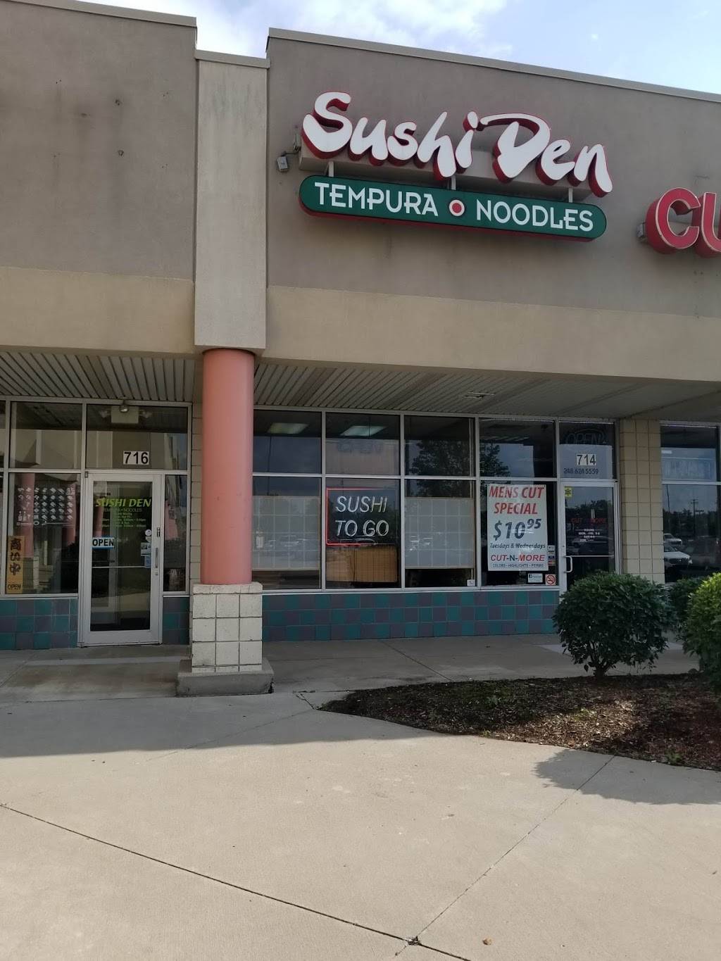 Sushi Den | restaurant | 716 N Pontiac Trail, Walled Lake, MI 48390, USA | 2489601141 OR +1 248-960-1141