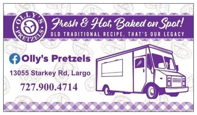 Ollys pretzels | restaurant | 13055 Starkey Rd, Largo, FL 33773, USA | 7279004714 OR +1 727-900-4714