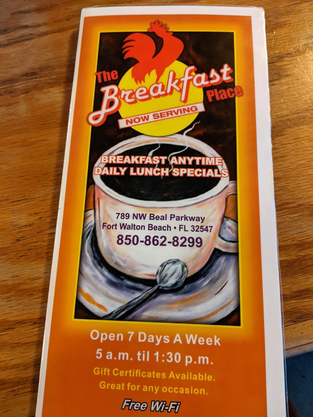 The Breakfast Place | restaurant | 789 Beal Pkwy NW, Fort Walton Beach, FL 32547, USA | 8508628299 OR +1 850-862-8299