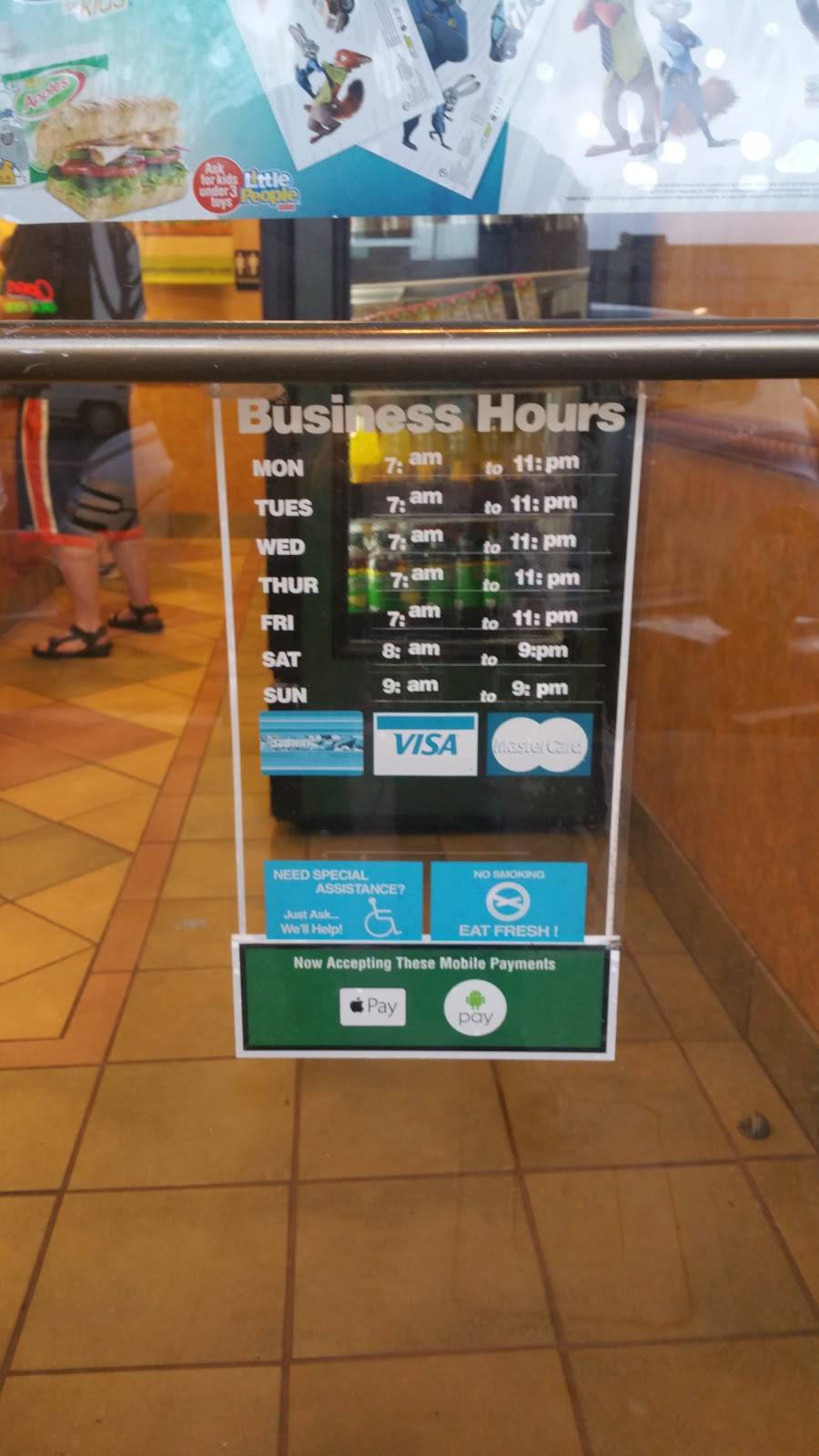 Subway Restaurants | restaurant | 110 Grand Ave, South San Francisco, CA 94080, USA | 6505886755 OR +1 650-588-6755