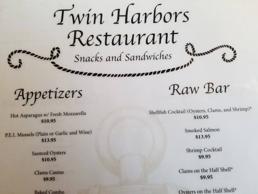 Twin Harbors Restaurant | restaurant | 341 Bayville Ave, Bayville, NY 11709, USA | 5166281700 OR +1 516-628-1700