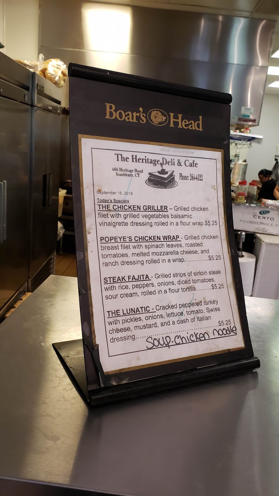 Heritage Deli & Cafe | restaurant | 775 Main St S, Southbury, CT 06488, USA | 2032644322 OR +1 203-264-4322