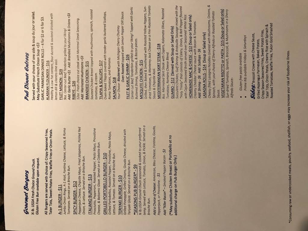 Seasons Lakehouse | restaurant | 1048 N Lakeshore Dr, Crown Point, IN 46307, USA | 2199882582 OR +1 219-988-2582