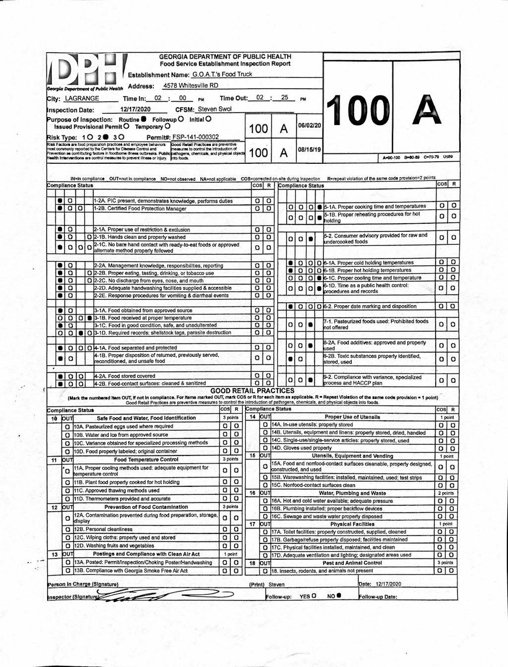 GOATs Food Truck | restaurant | 107 Mallory Dr, LaGrange, GA 30241, USA | 7065231204 OR +1 706-523-1204