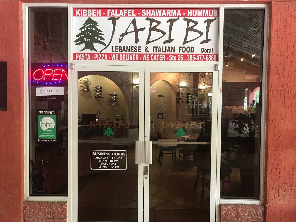 Jabibi Doral Restaurant | restaurant | Jabibi, 2600 NW 87th Ave Ste 26, Doral, FL 33172, USA | 3054776868 OR +1 305-477-6868