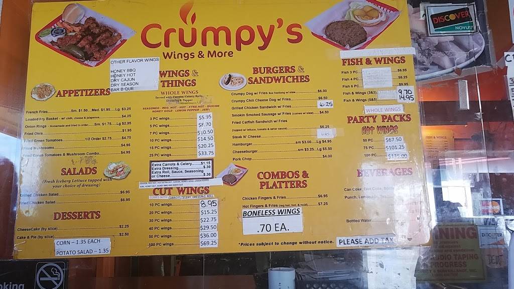 Crumpys Wings & More | meal takeaway | 4641 Mill Branch Rd, Memphis, TN 38116, USA | 9013963400 OR +1 901-396-3400