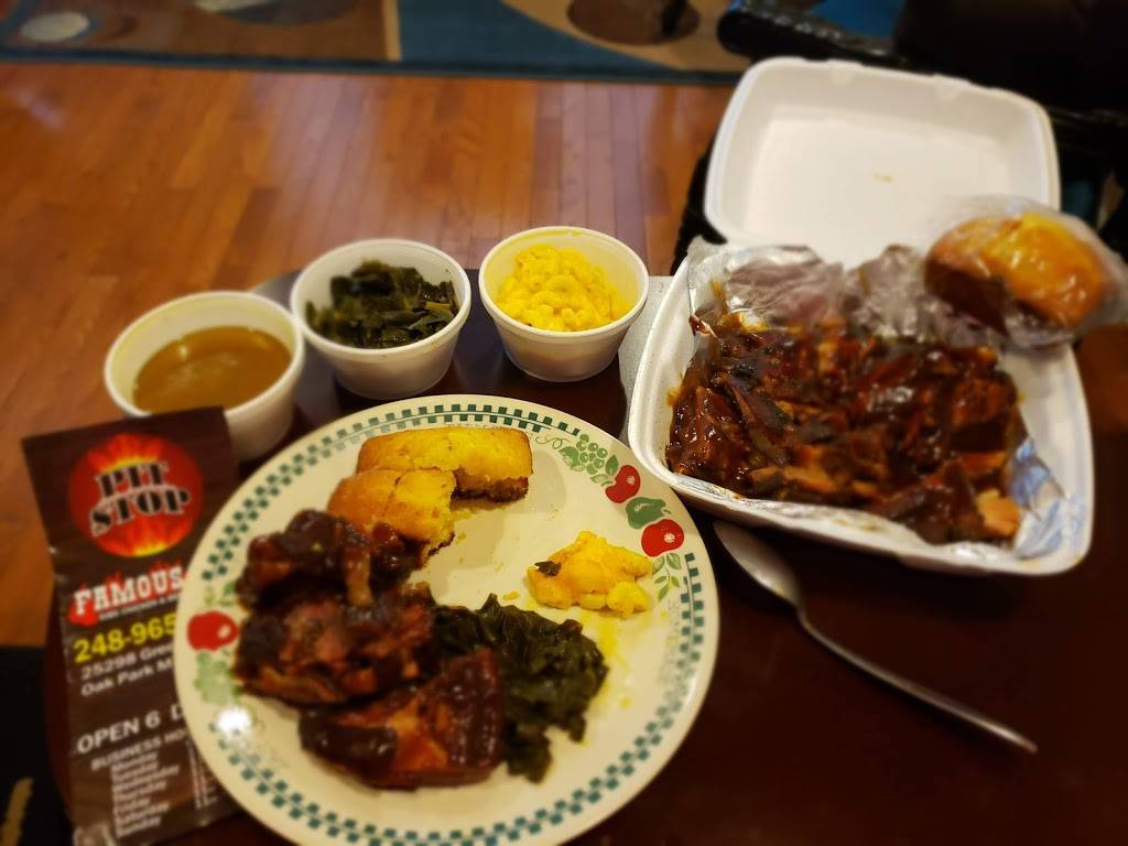 Pit Stop Famous Bbq | restaurant | 25298 Greenfield Rd, Oak Park, MI 48237, USA | 2489653653 OR +1 248-965-3653