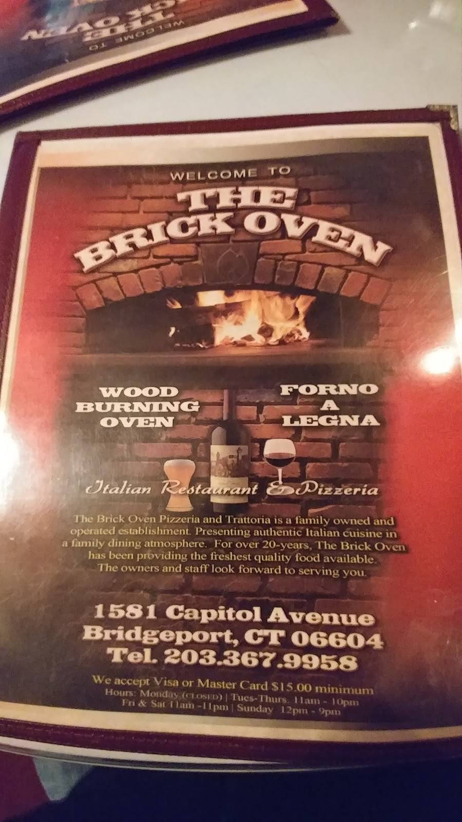Brick Oven Pizza | restaurant | 1581 Capitol Ave, Bridgeport, CT 06604, USA | 2033679958 OR +1 203-367-9958