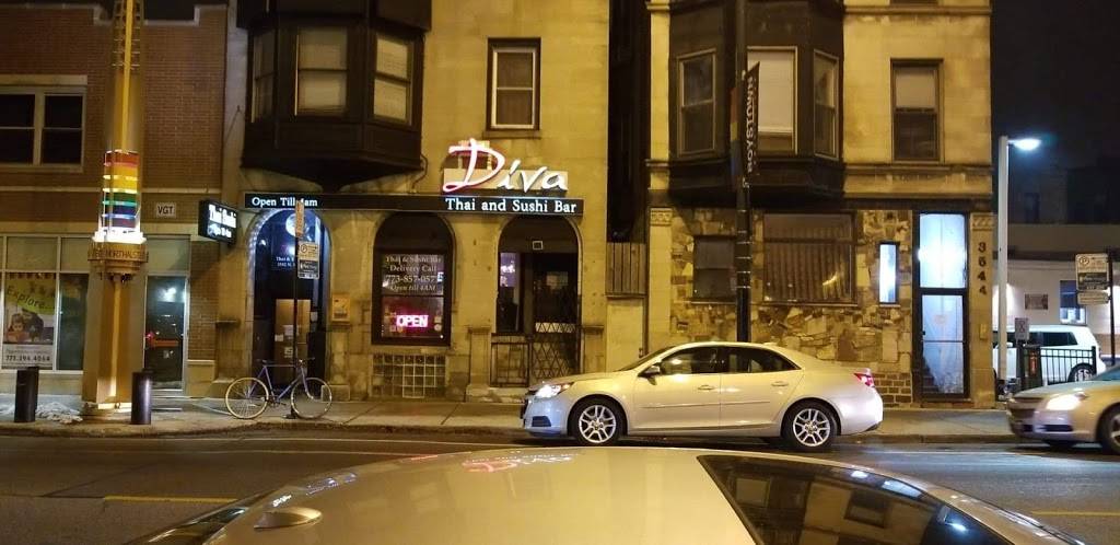 Diva Thai & Sushi Bar | restaurant | 3542 N Halsted St, Chicago, IL 60657, USA | 7738570571 OR +1 773-857-0571