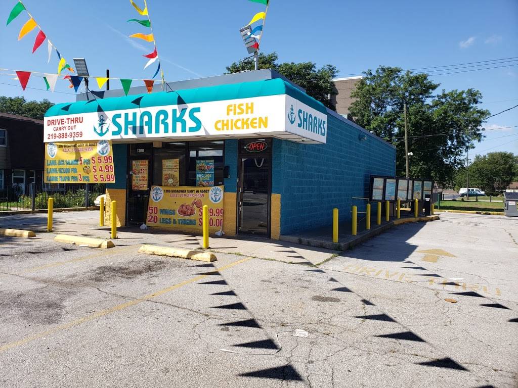 Sharks fish&chicken | restaurant | 1200 Broadway, Gary, IN 46407, USA | 2198889359 OR +1 219-888-9359