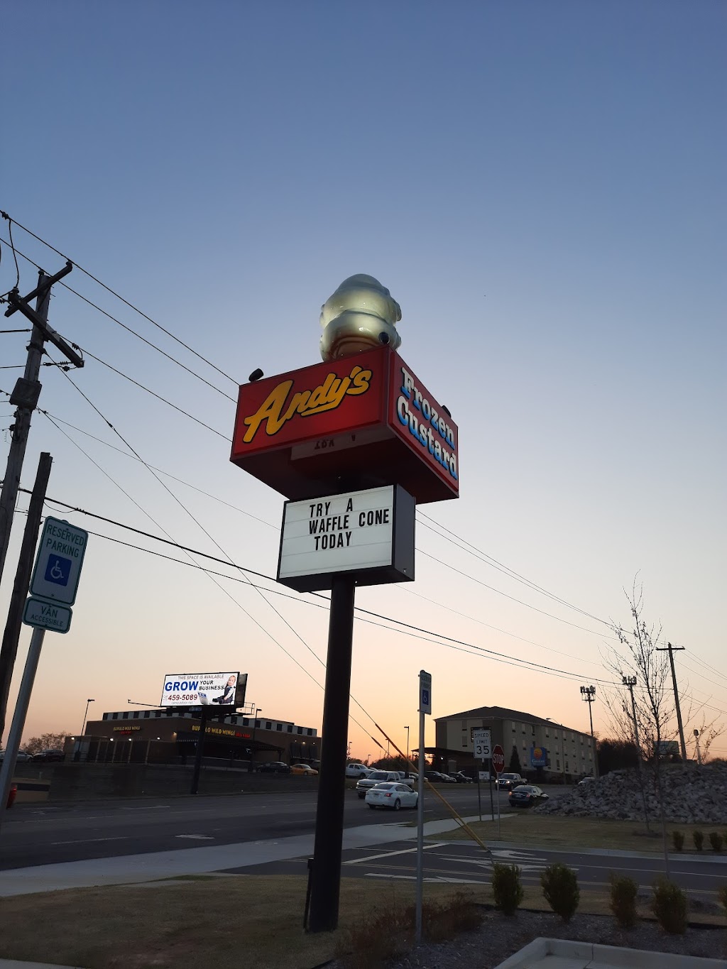 Andys Frozen Custard | restaurant | 6565 Rogers Ave, Fort Smith, AR 72903, USA | 4799742400 OR +1 479-974-2400