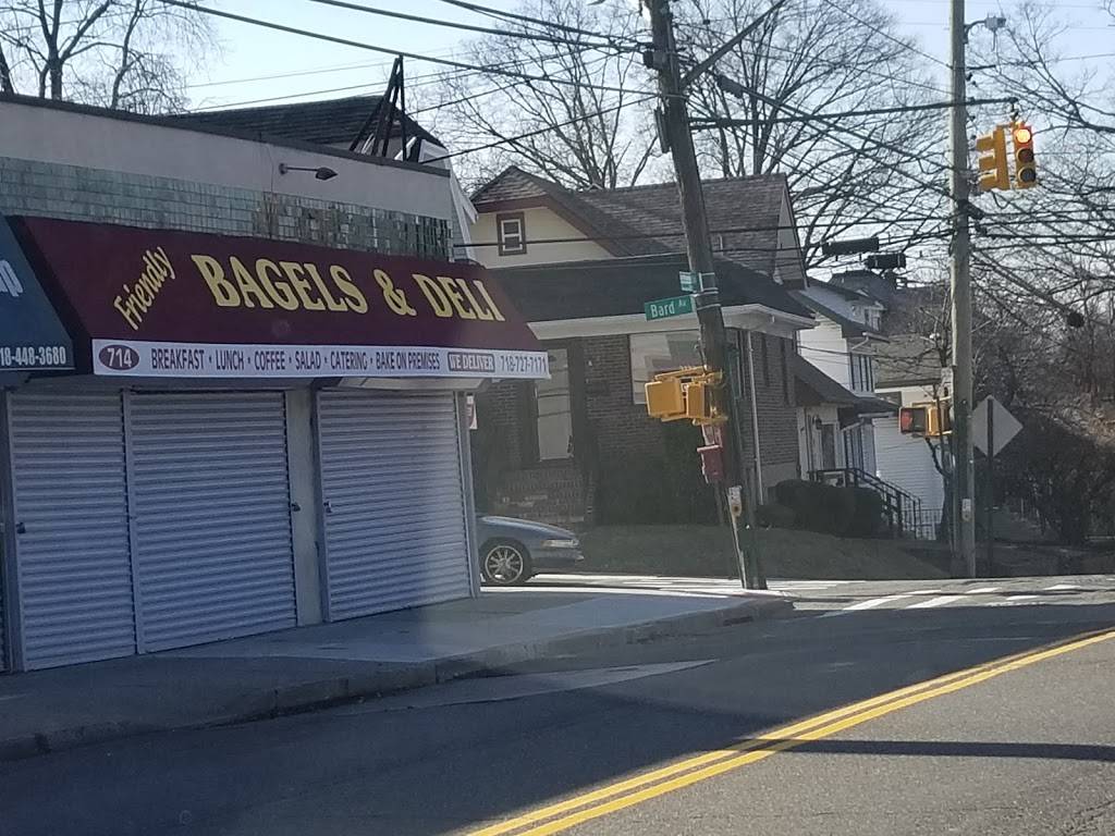 Friendly Bagels & Deli | restaurant | 714 Castleton Ave, Staten Island, NY 10310, USA | 7187277171 OR +1 718-727-7171
