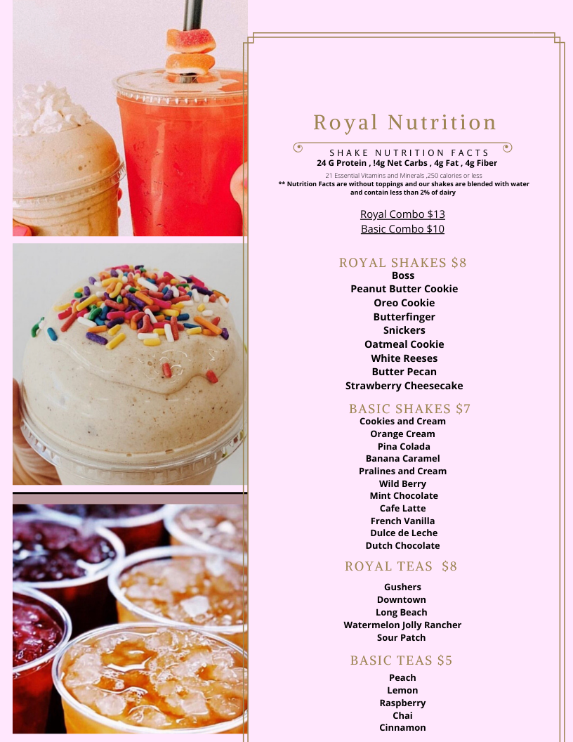 Royal Nutrition | restaurant | 930 Pacific Ave Suite B, Long Beach, CA 90813, USA | 5625288678 OR +1 562-528-8678