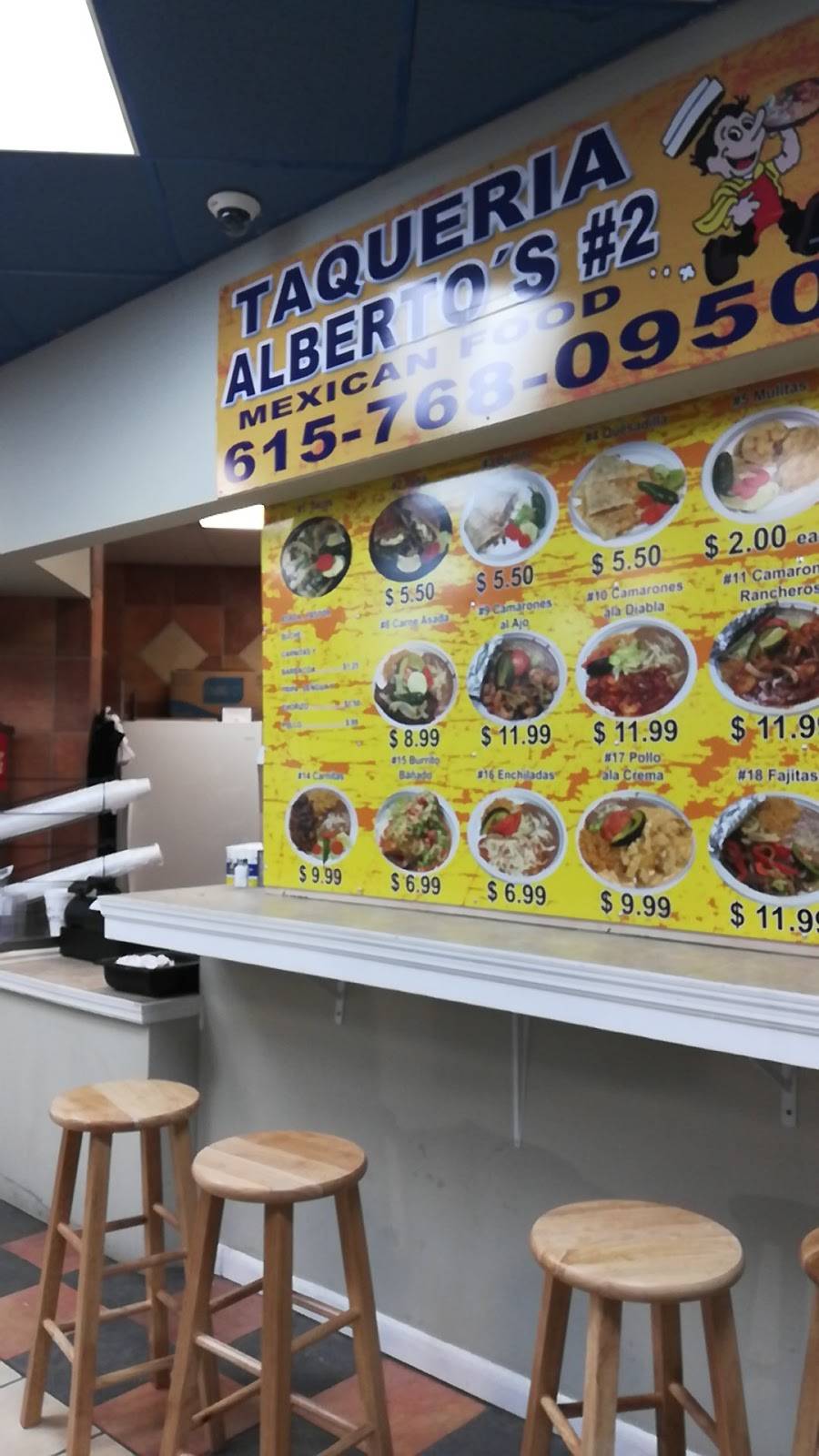 Taqueria Albertos #2 | restaurant | 3999, 404 S Cumberland St, Lebanon, TN 37087, USA | 6157680950 OR +1 615-768-0950