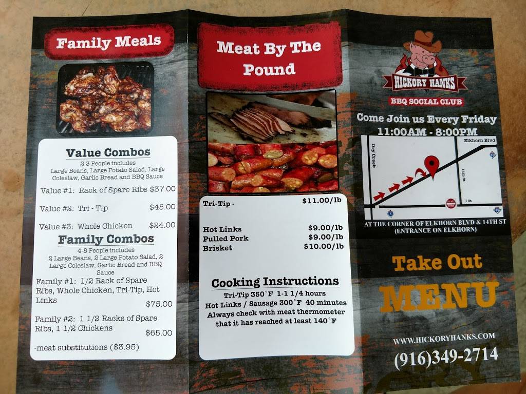 Hickory Hanks BBQ | meal takeaway | 1330 Elkhorn Blvd, Rio Linda, CA 95673, USA | 9163492714 OR +1 916-349-2714