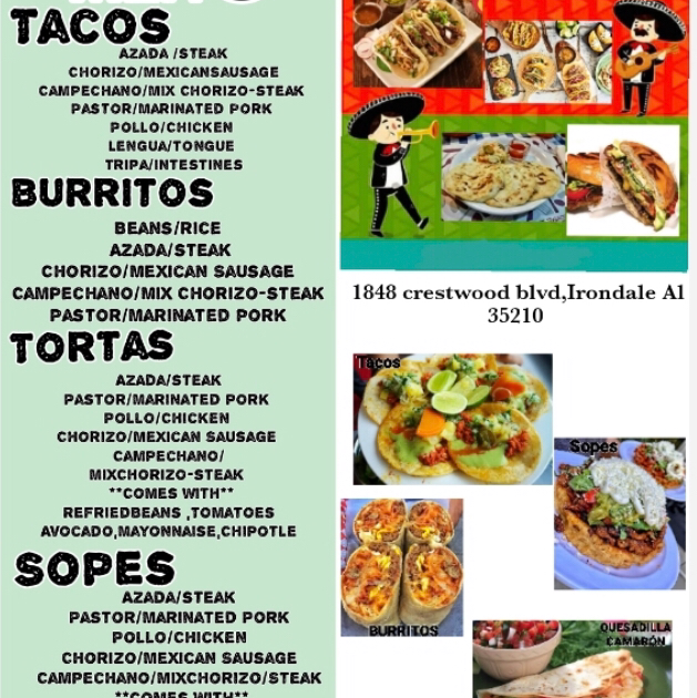 Taco Mariachi | restaurant | 1848 Crestwood Blvd, Irondale, AL 35210, USA | 2052496407 OR +1 205-249-6407