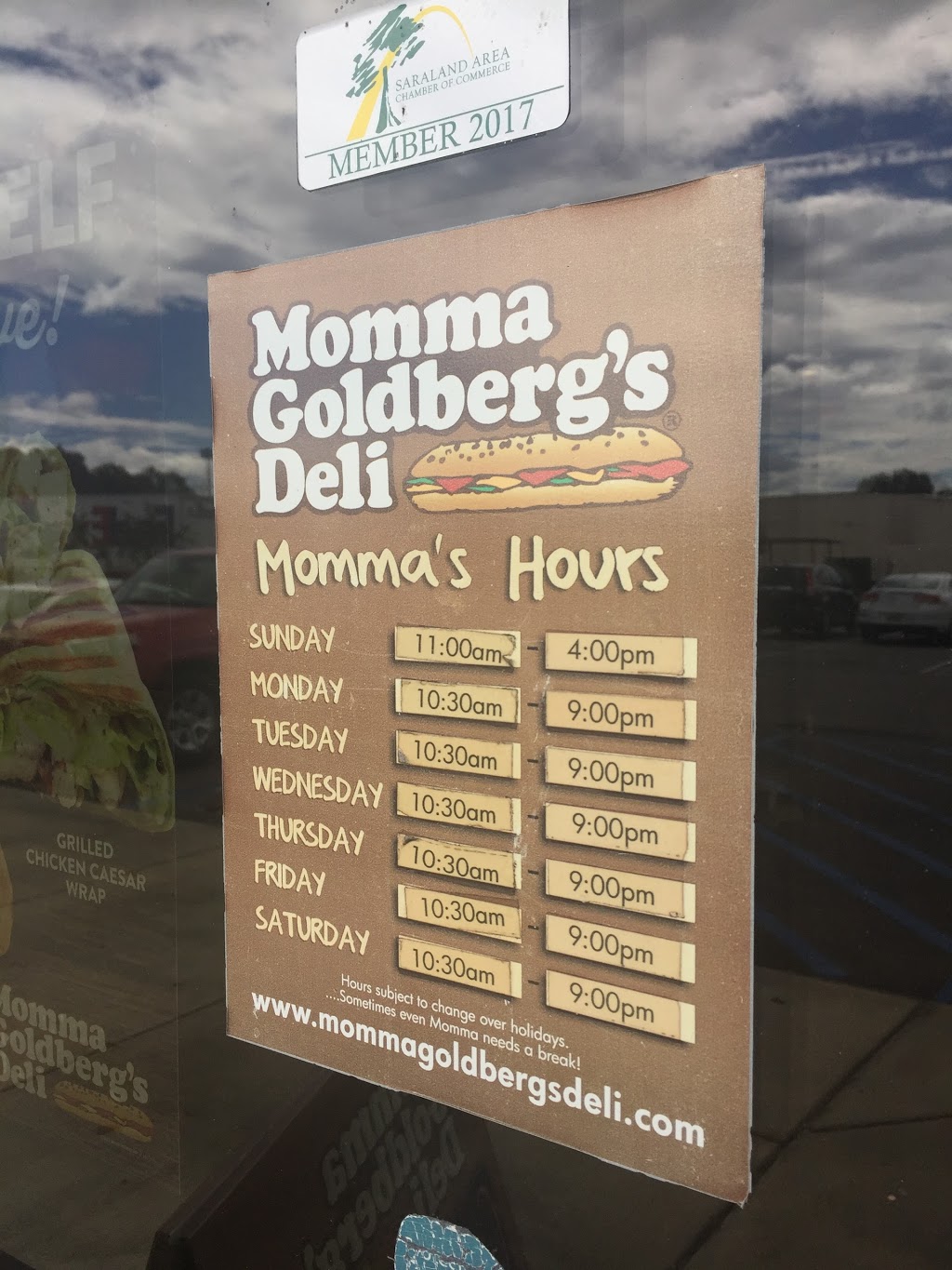 Momma Goldbergs Deli | restaurant | 920 Industrial Pkwy, Saraland, AL 36571, USA | 2513785314 OR +1 251-378-5314