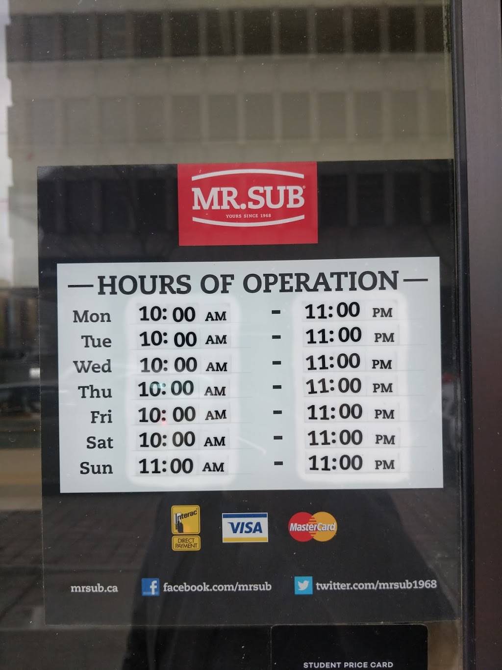 Mr.Sub | restaurant | 1881 Yonge St, Toronto, ON M4S 3C4, Canada | 4164833993 OR +1 416-483-3993