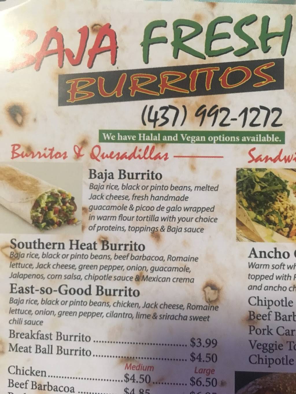 Baja Fresh Burritos | restaurant | 2610 Eglinton Ave E, Scarborough, ON M1K 2R9, Canada | 6478622871 OR +1 647-862-2871
