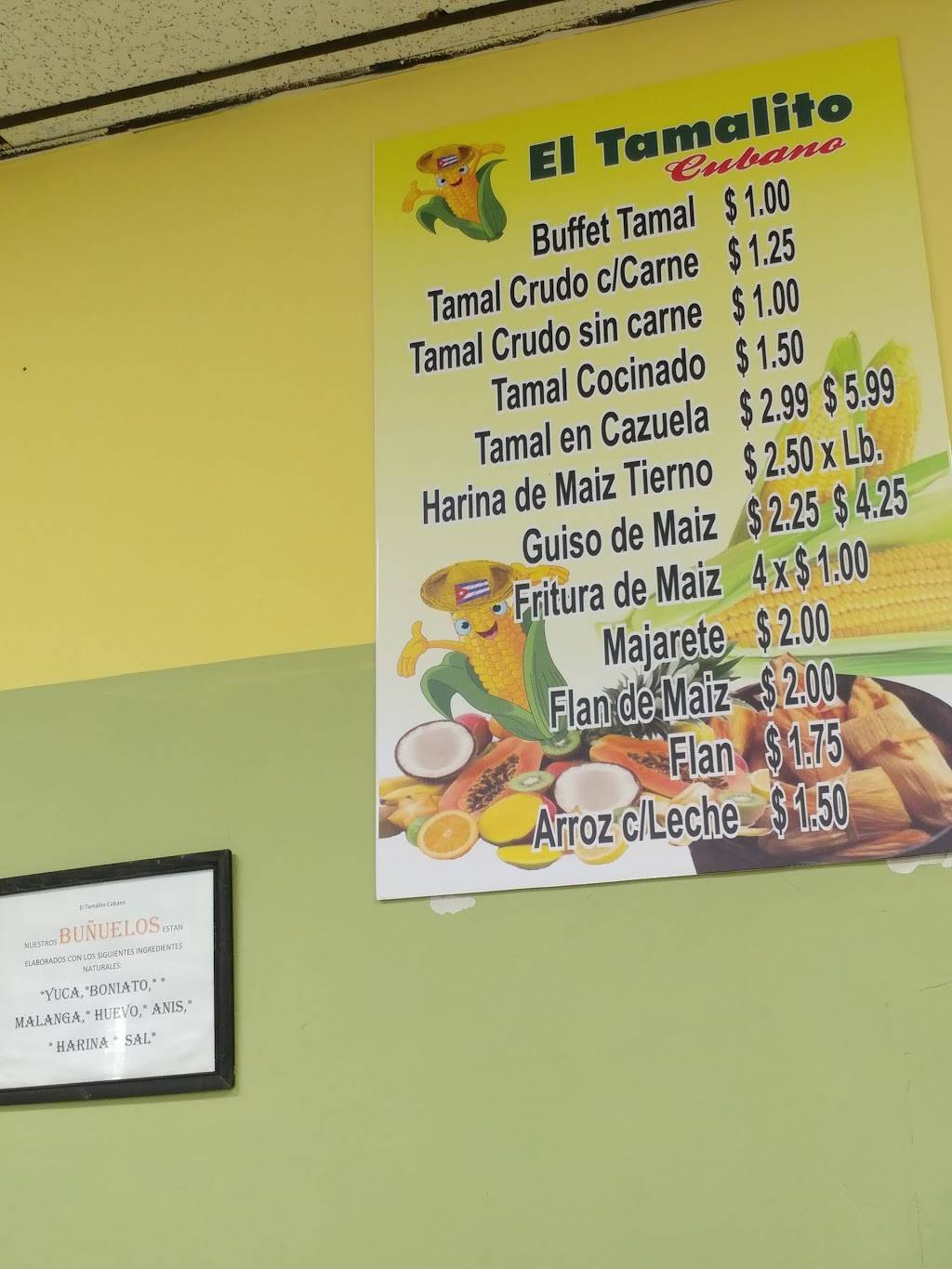 El Tamalito Cubano | restaurant | 1570 W 43rd Pl #10, Hialeah, FL 33012, USA | 3056988411 OR +1 305-698-8411