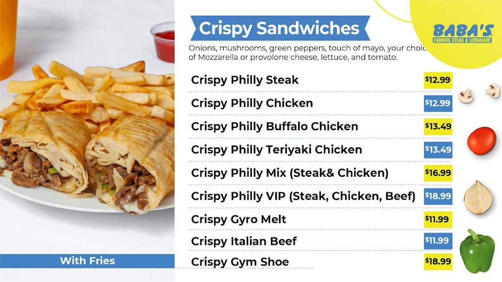 Babas Famous Steak and Lemonade - Carol Stream, IL | restaurant | 476 W Army Trail Rd, Carol Stream, IL 60188, USA | 6308556622 OR +1 630-855-6622